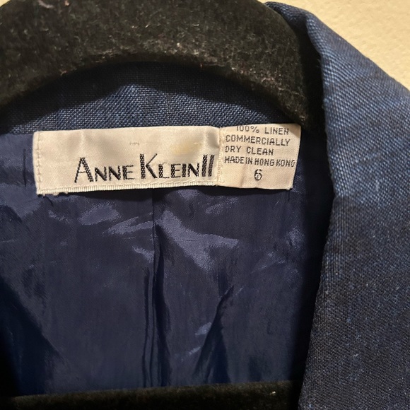Vintage Anne Klein II Women’s Linen Blazer 6 - Picture 3 of 5